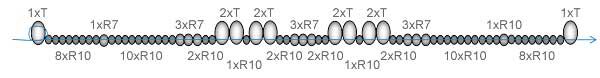 Diagram of stringed beads